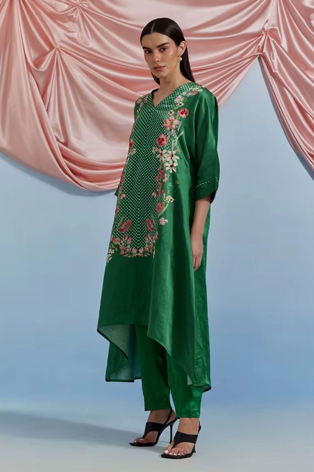 Amore Kurta Set - Forest Green