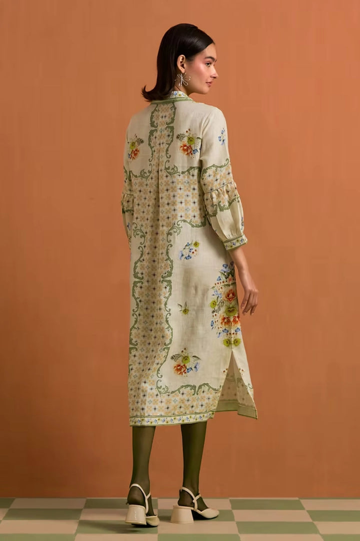 Verdant Shirt Dress - Ivory