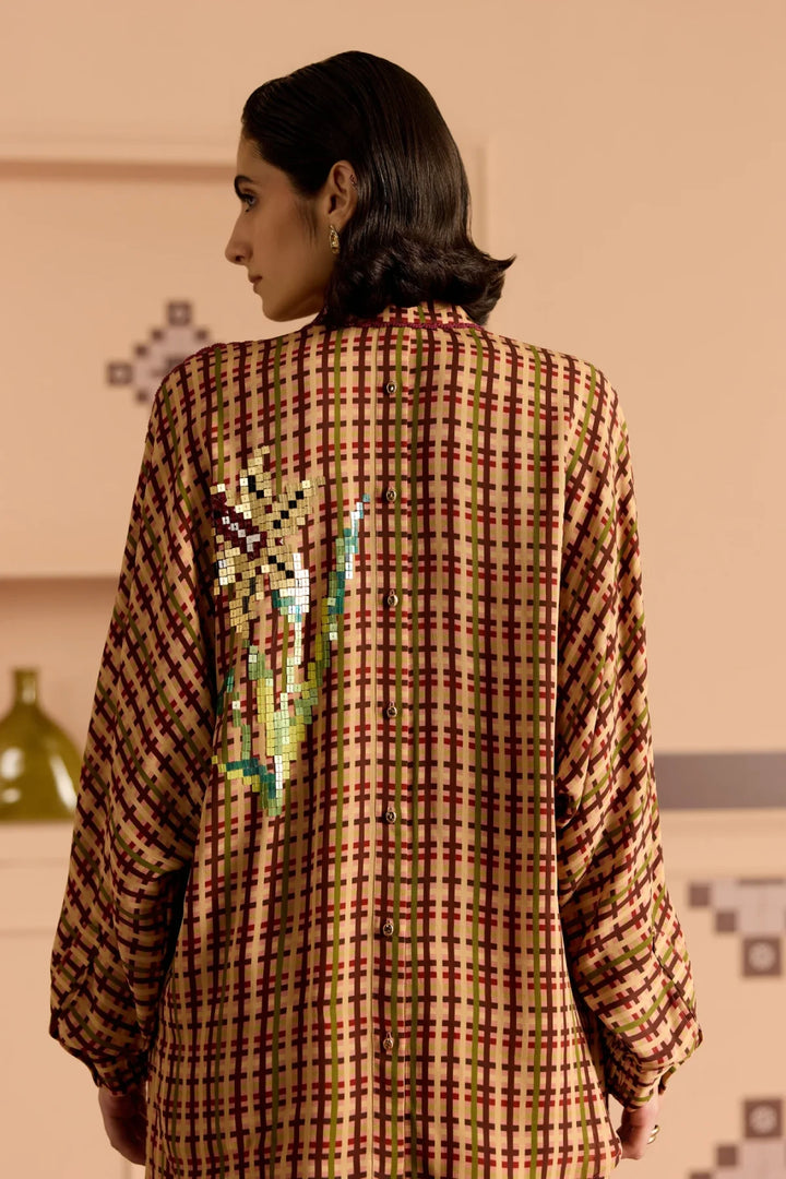 Burgandy Kimono Shirt