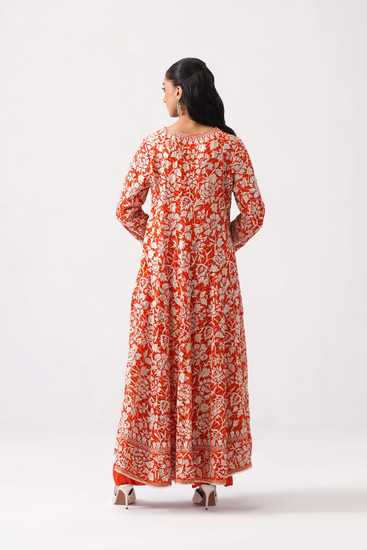 Orange Long Kalidar Set