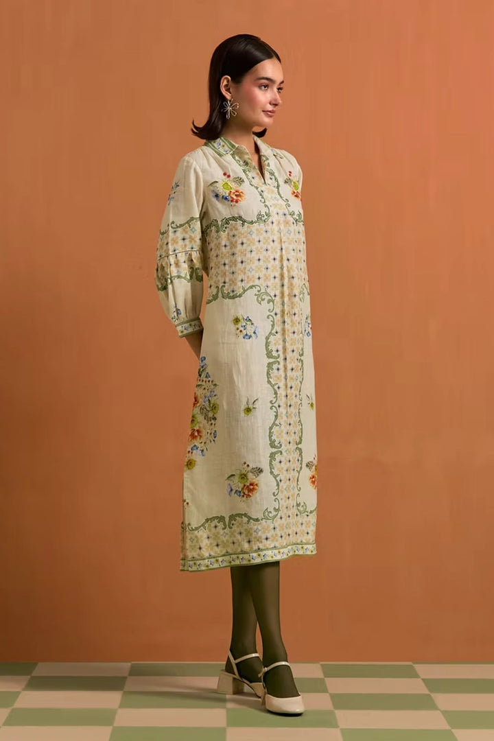 Verdant Shirt Dress - Ivory