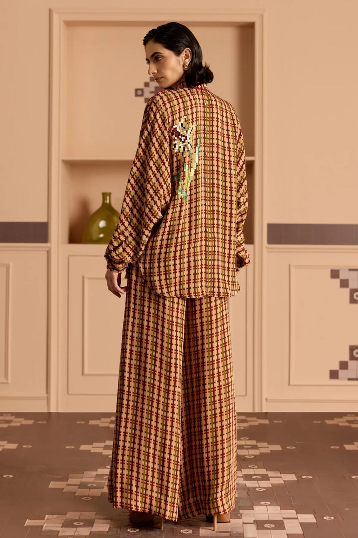 Burgandy Kimono Shirt