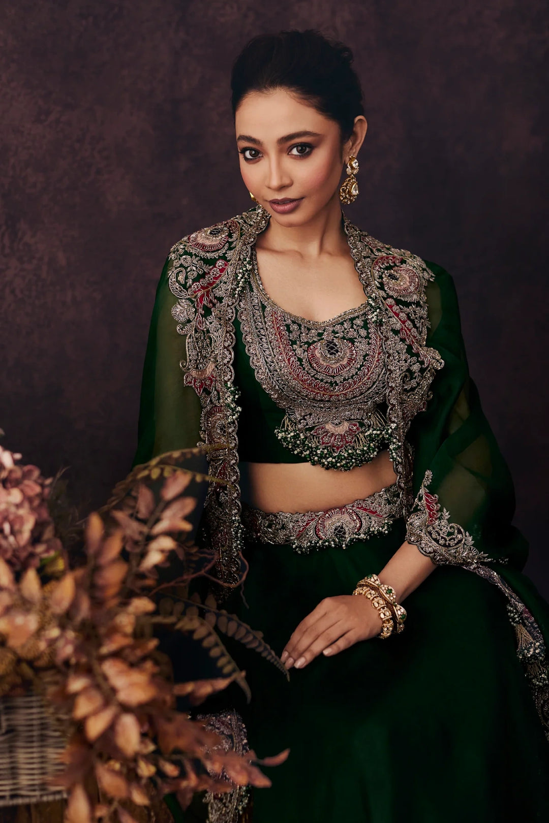AM Maal Applique Skirt Set