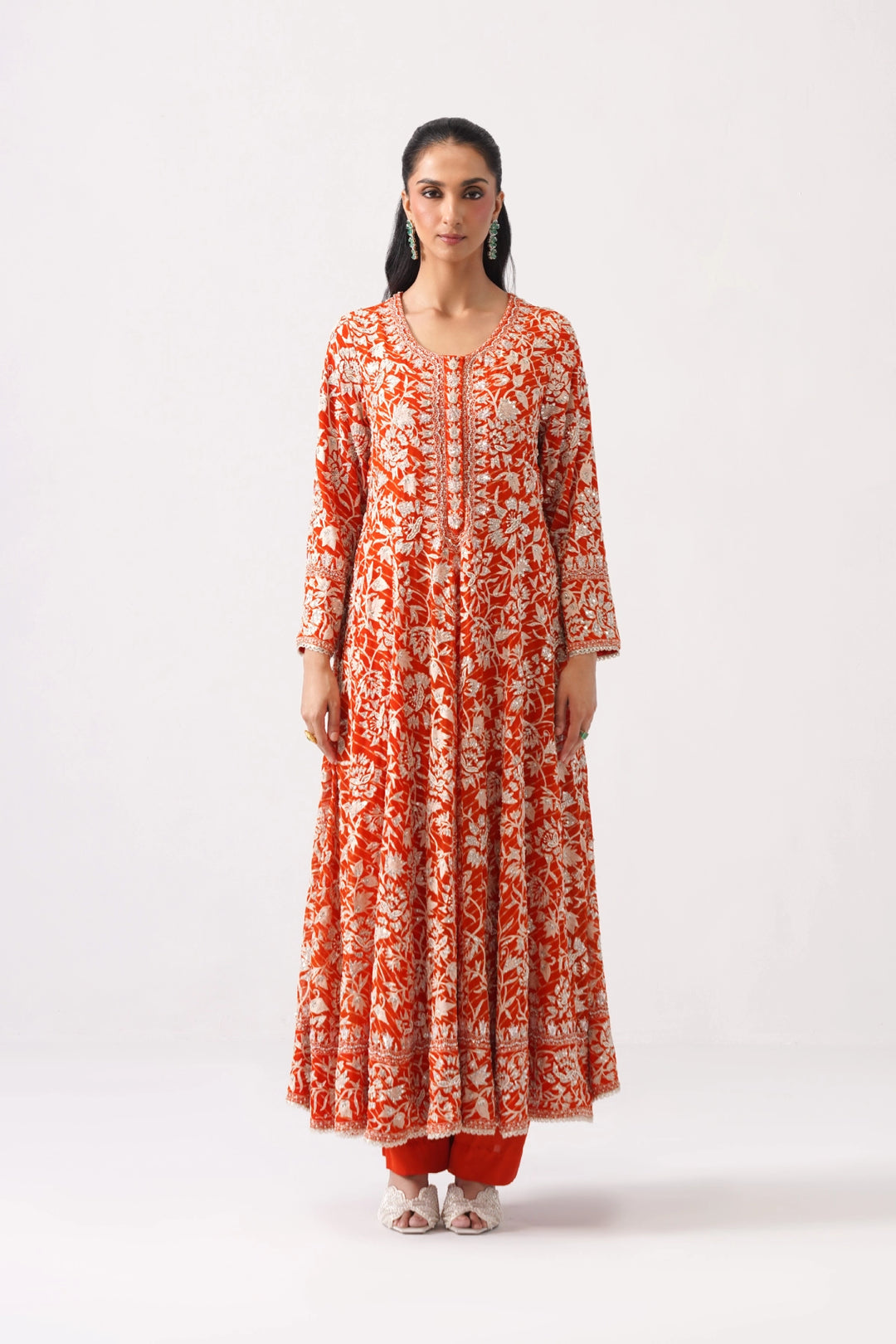 Orange Long Kalidar Set