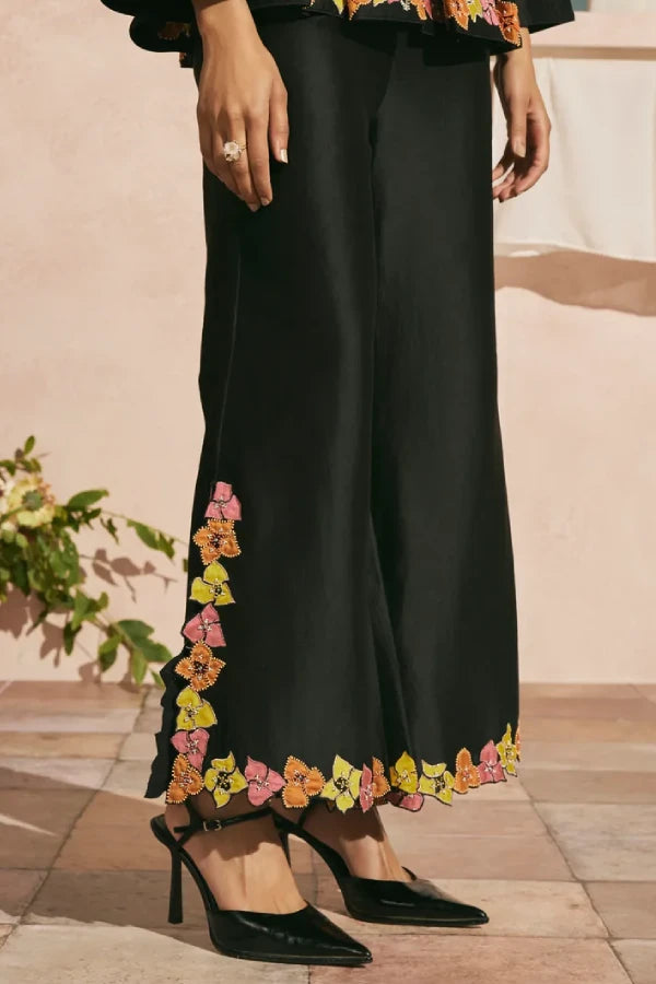 Black Bougainvillea Pants
