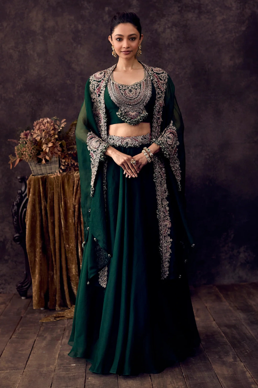 AM Maal Applique Skirt Set