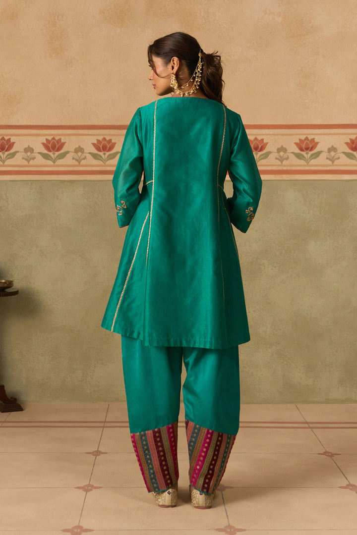 Teal Kurta Set