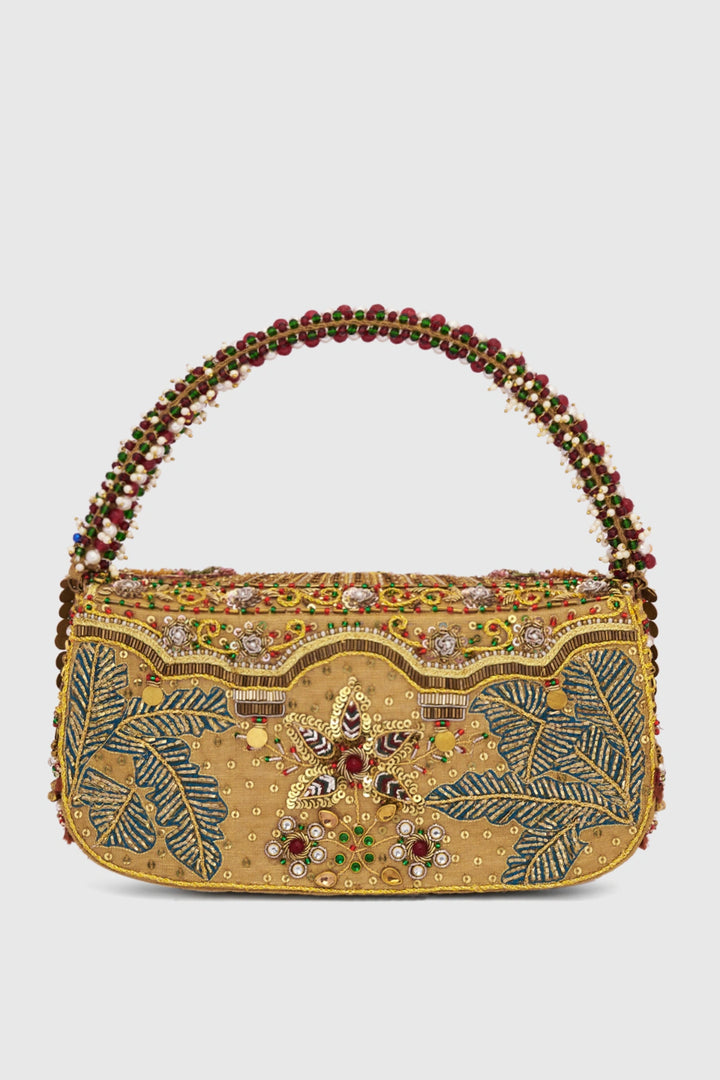 Gajah Flapover Clutch - Gold