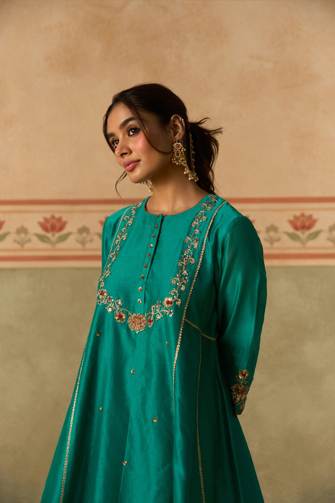 Teal Kurta Set