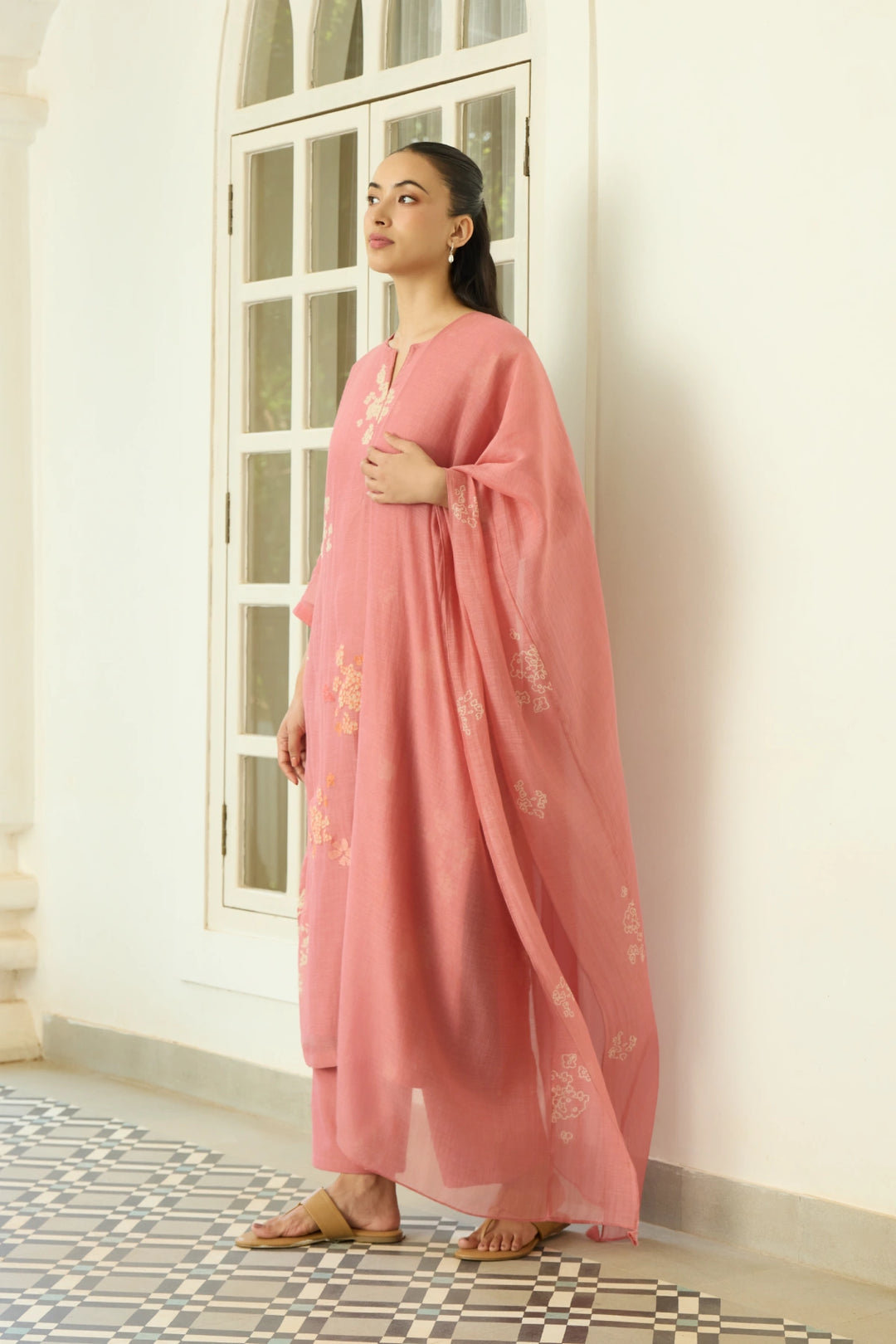 Blush Floral Kurta Set