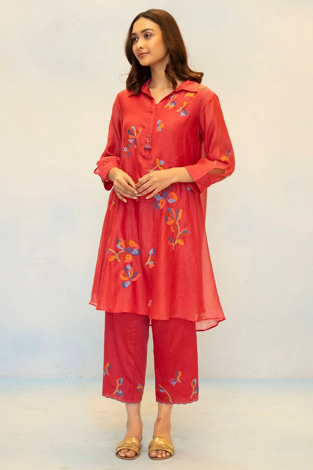 Aab Mul Chanderi Co-ord Set