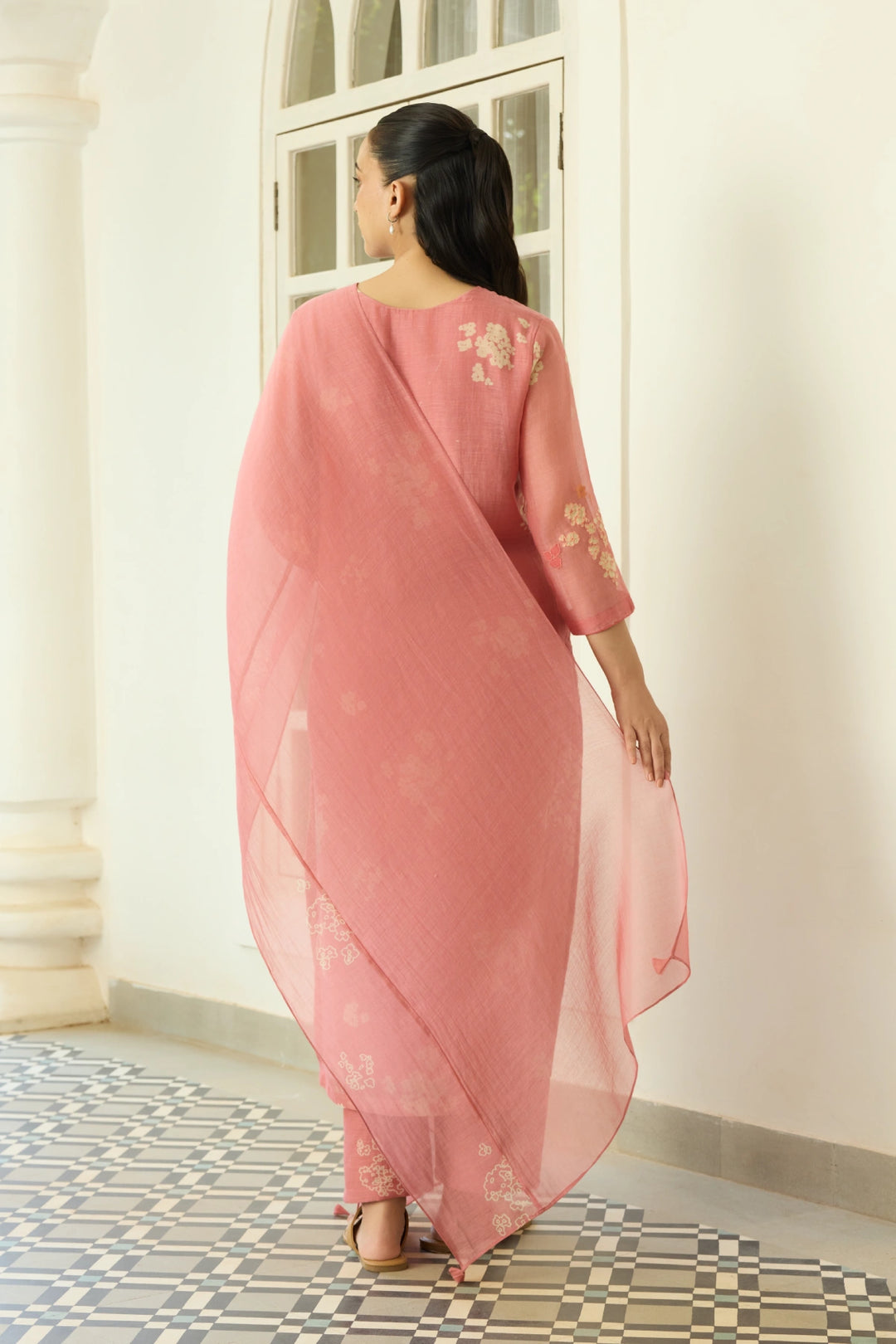 Blush Floral Kurta Set
