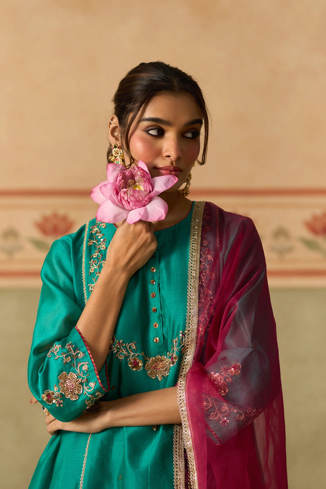 Teal Kurta Set