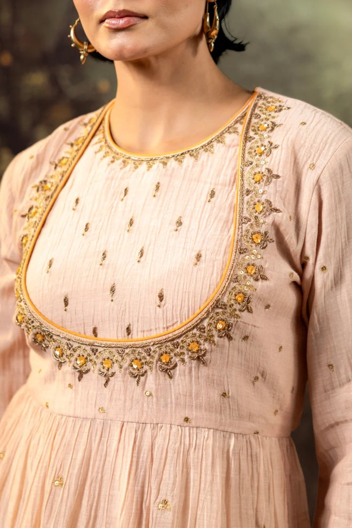 Beige Anarkali Set
