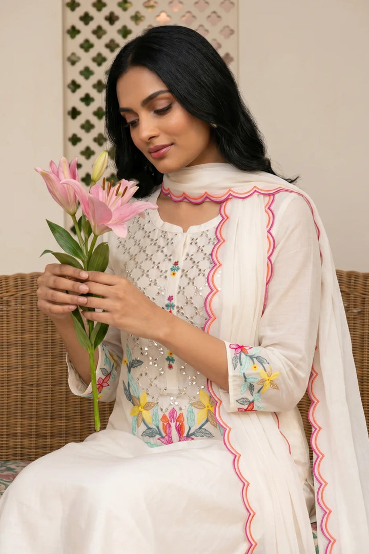 Firefly Mul Chanderi Kurta Set