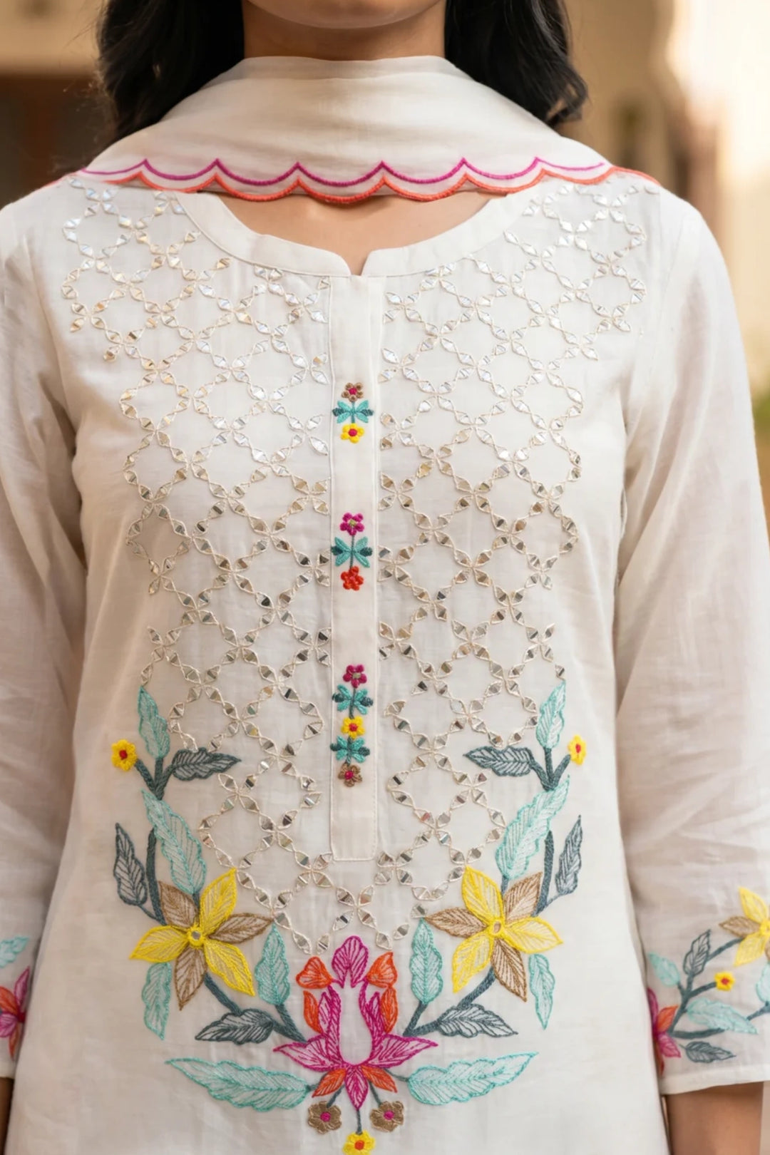 Firefly Mul Chanderi Kurta Set
