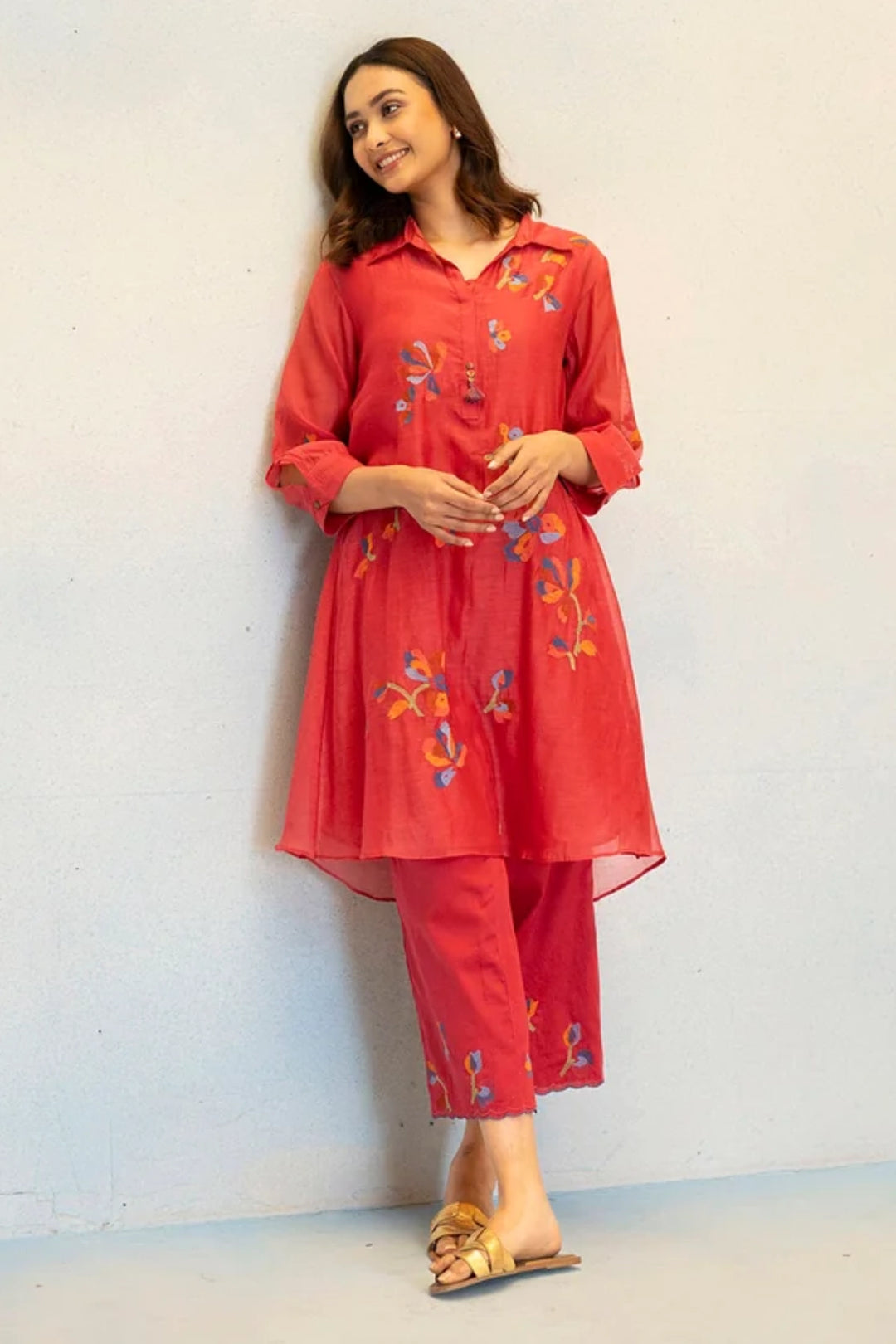 Aab Mul Chanderi Co-ord Set