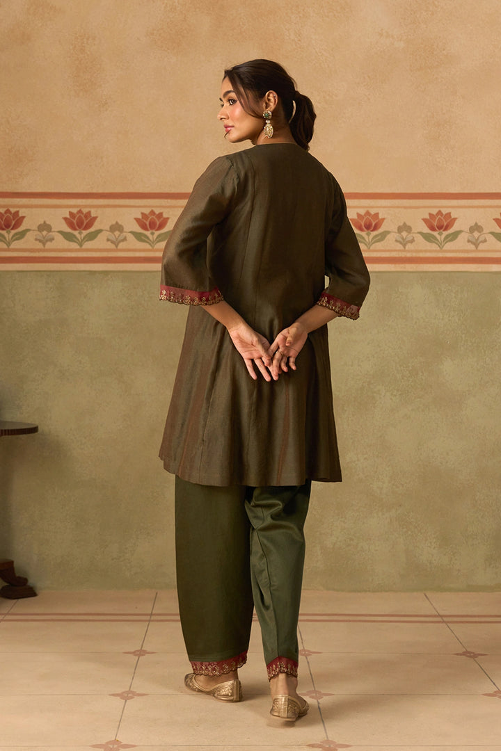 Dark Green Kurta Set