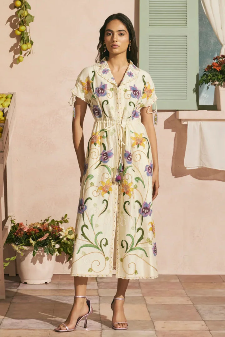 Ivory Iris Shirt Dress