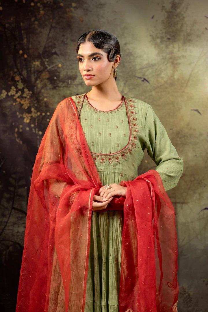 Elaichi Green Anarkali Set