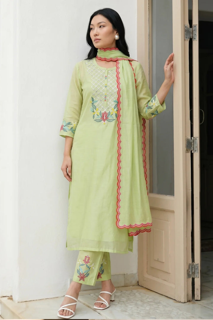 Firefly Mul Chanderi Kurta Set