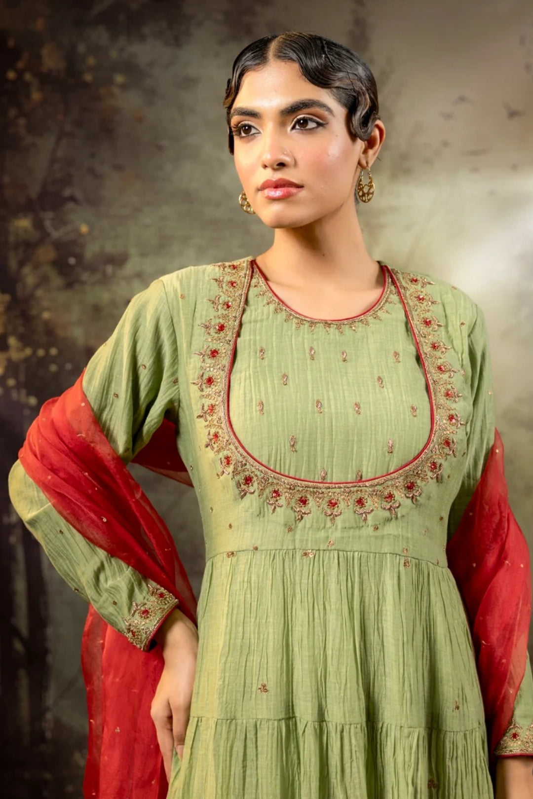 Elaichi Green Anarkali Set