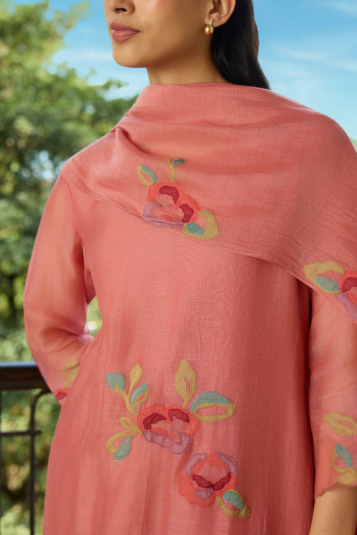 Blush Applique Kurta Set