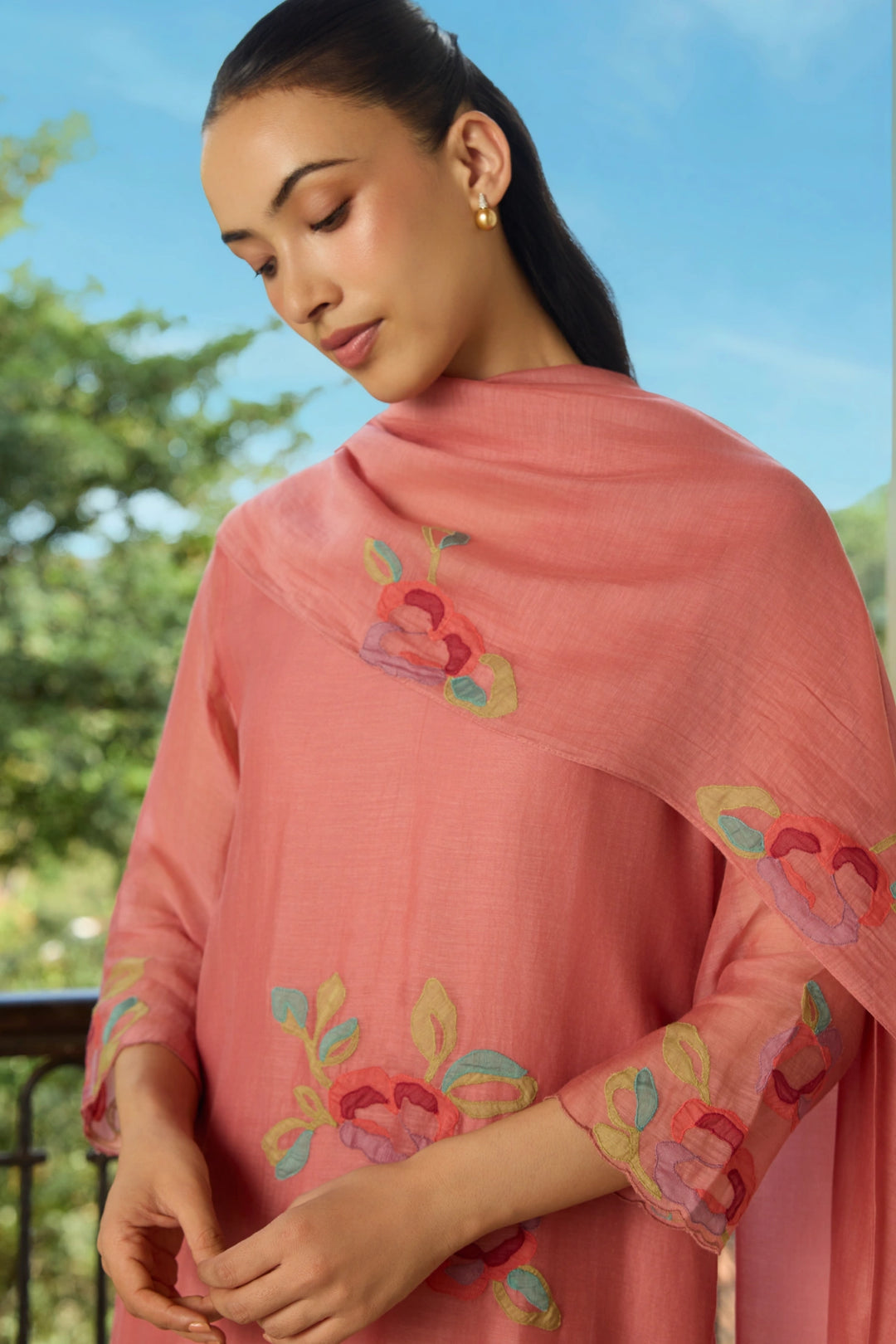 Blush Applique Kurta Set