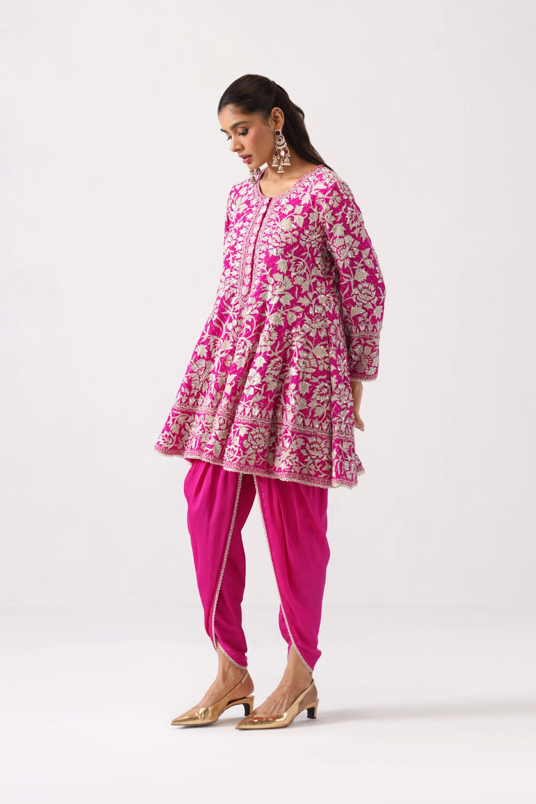 Pink Short Kalidar Set