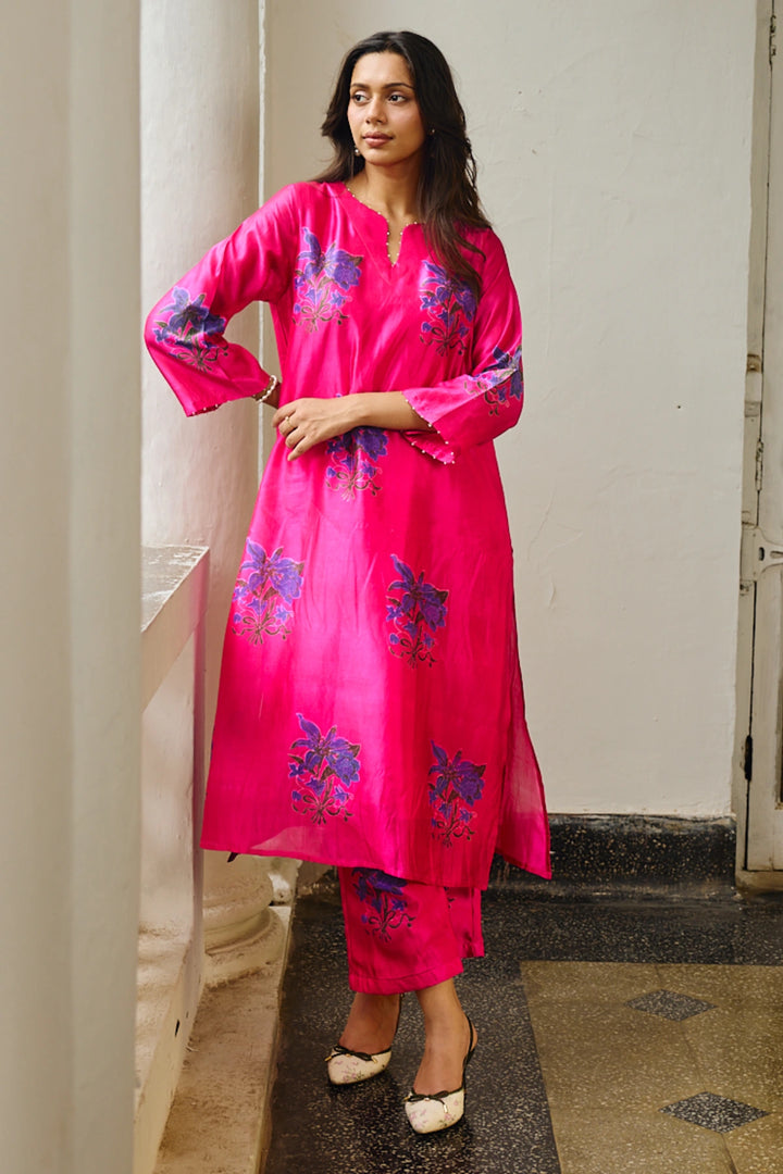 Elin Fuchsia Silk Co-ord