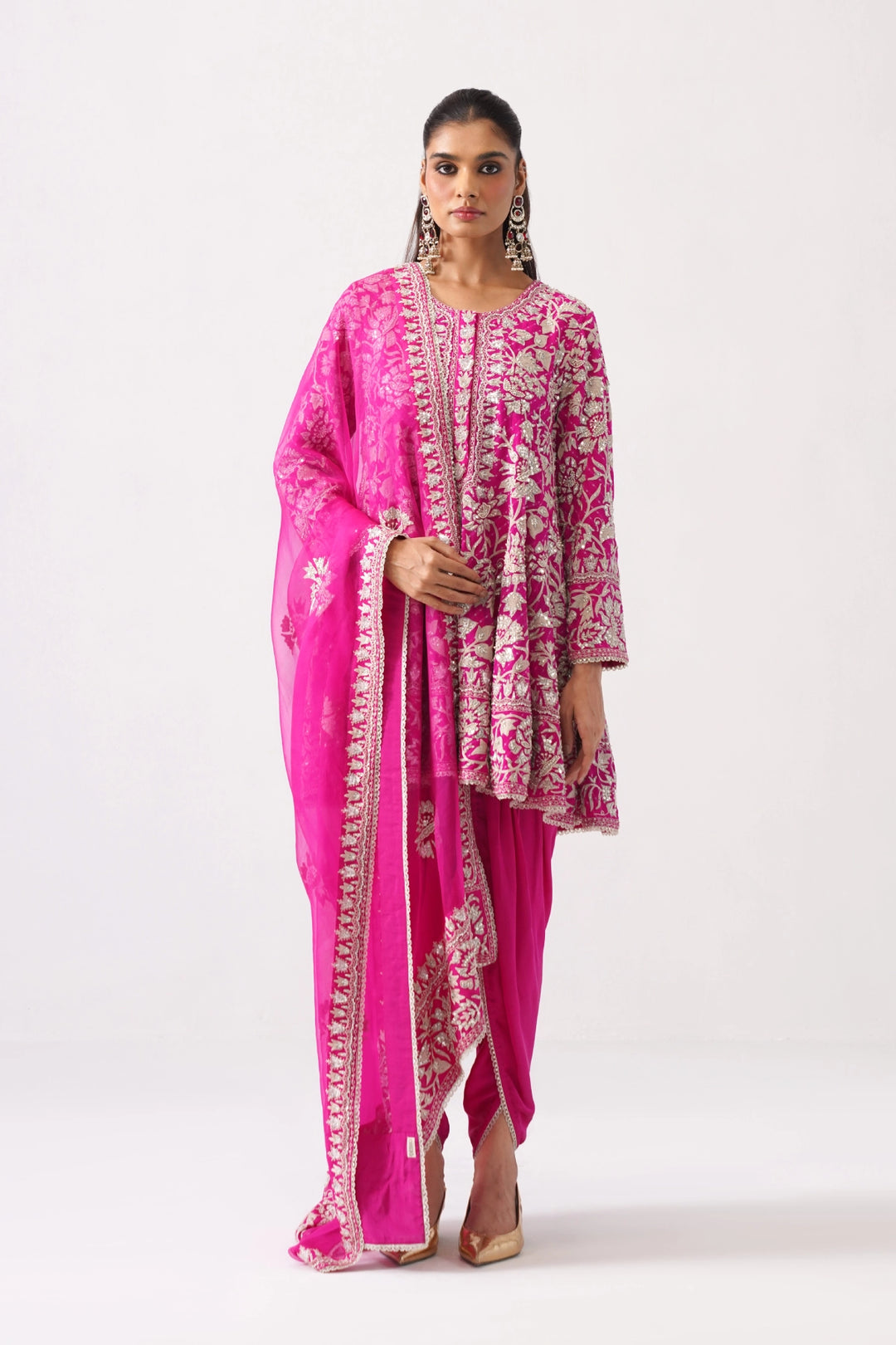 Pink Short Kalidar Set