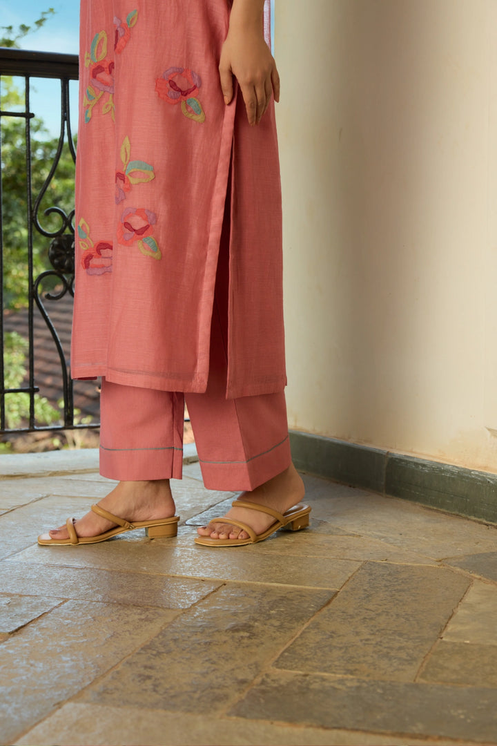 Blush Applique Kurta Set