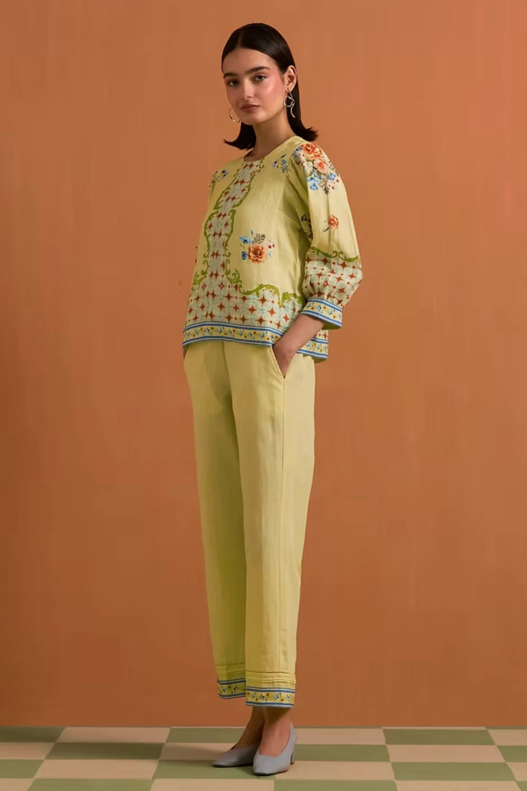 Verdant Top & Trouser set - Yellow