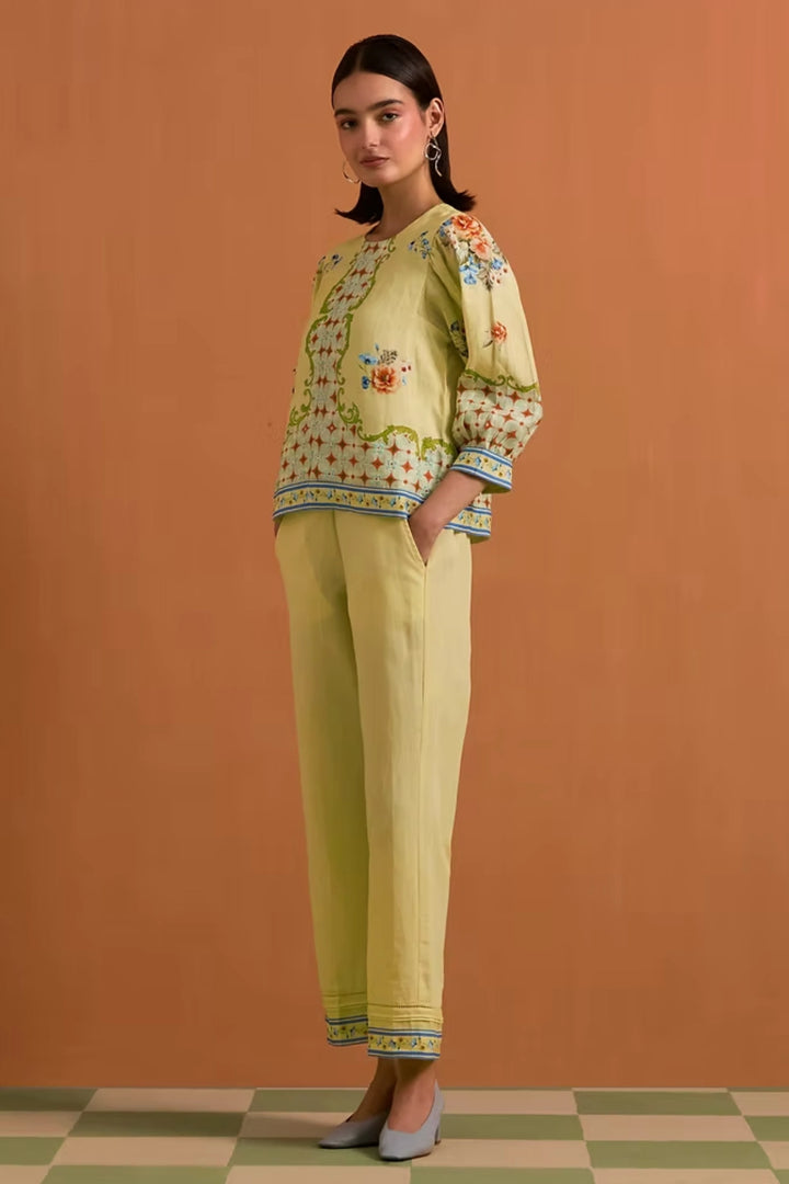 Verdant Top & Trouser set - Yellow