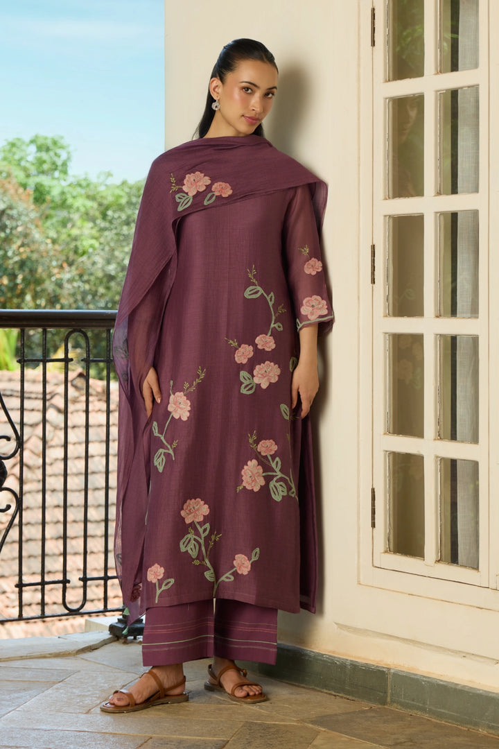 Amethyst Applique Kurta set