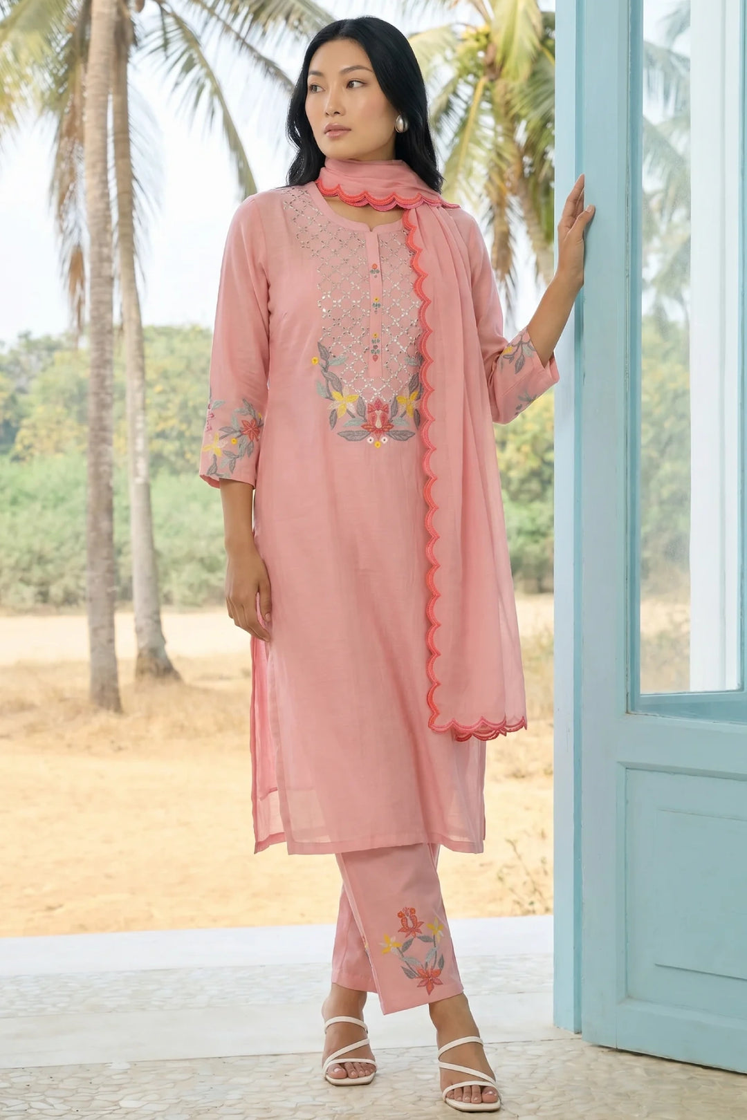 Firefly Mul Chanderi Kurta Set