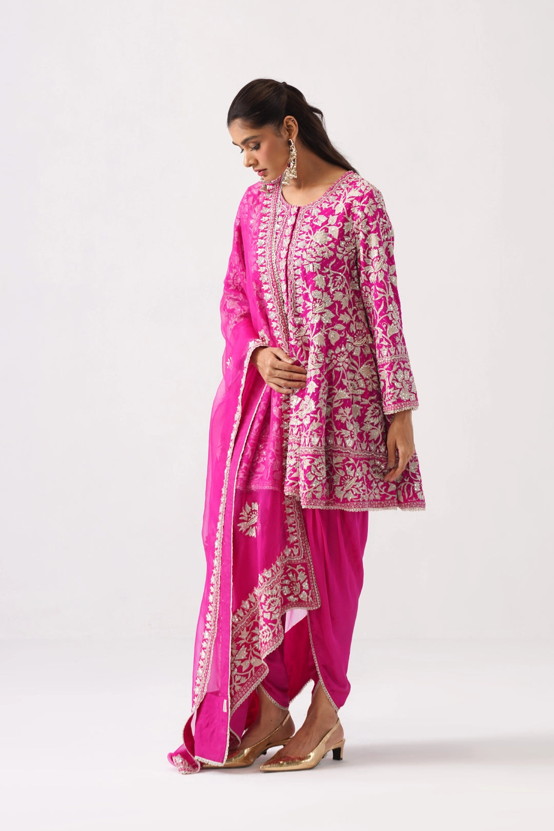 Pink Short Kalidar Set
