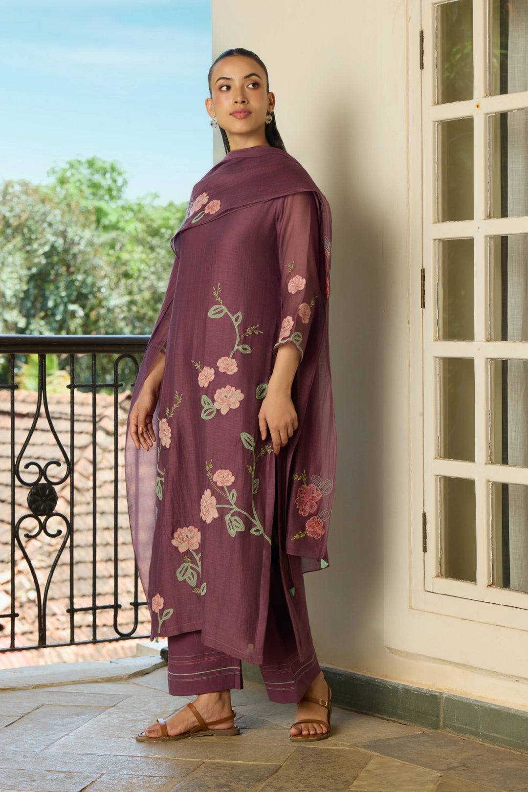 Amethyst Applique Kurta set