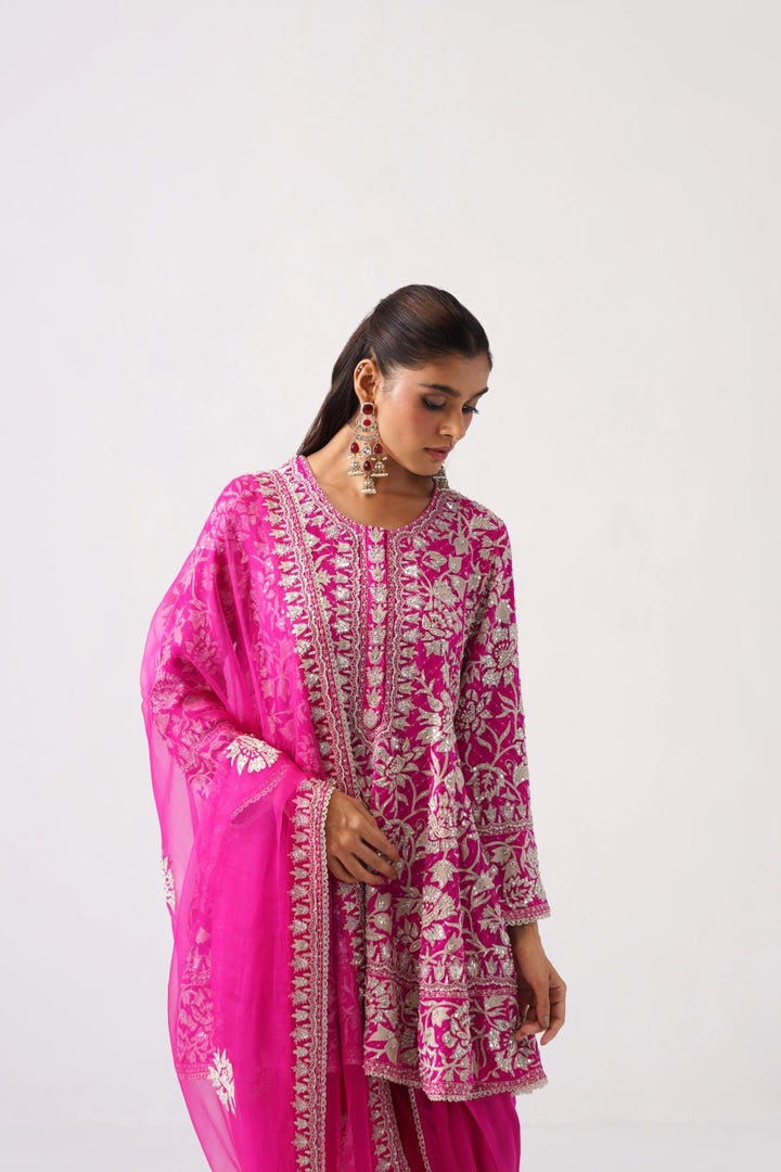 Pink Short Kalidar Set