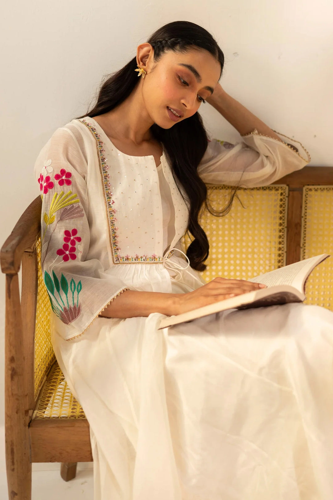 Zuri Mul Chanderi Tunic Set