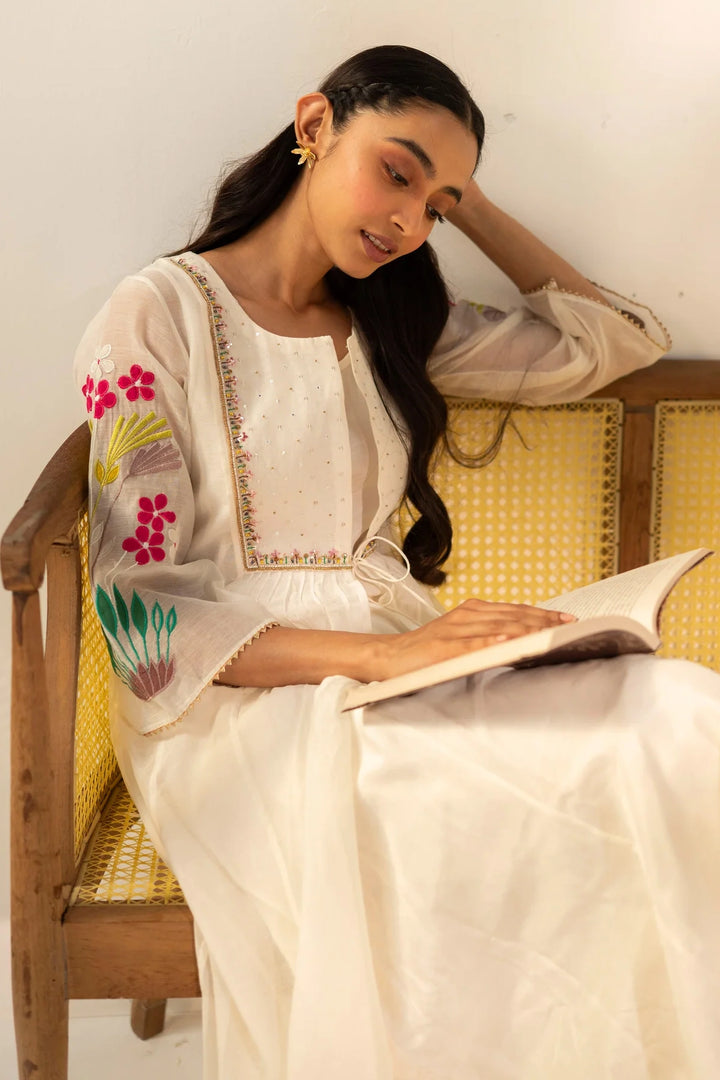 Zuri Mul Chanderi Tunic Set