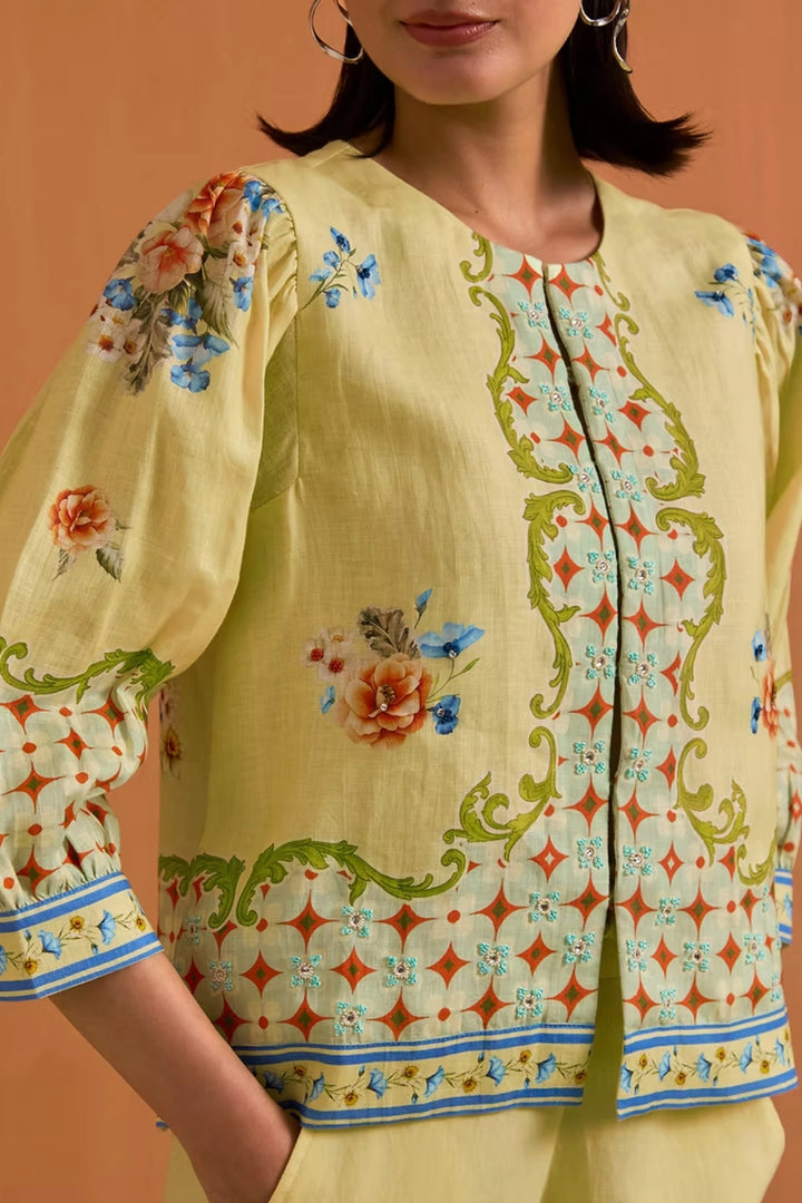 Verdant Top & Trouser set - Yellow