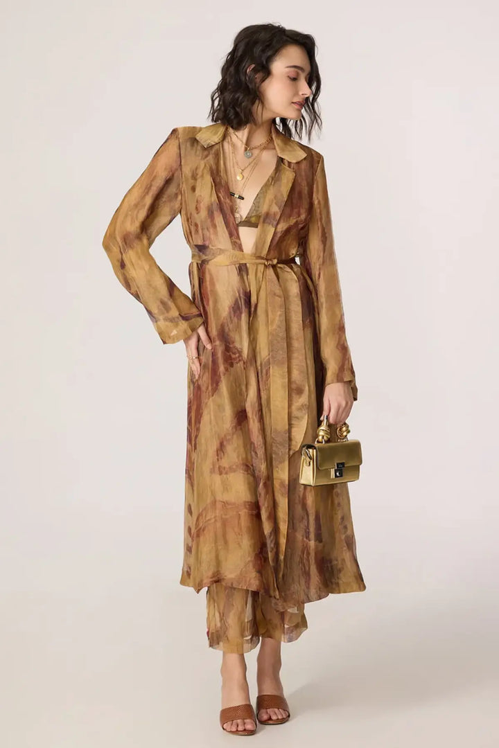 Belen Trench, Arleth Bralette & Vellora Trousers
