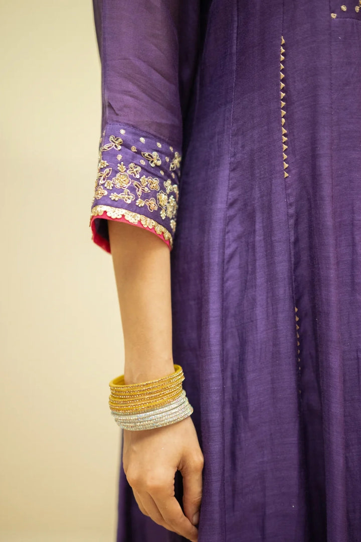 Taarini Mul Chanderi Anarkali Set