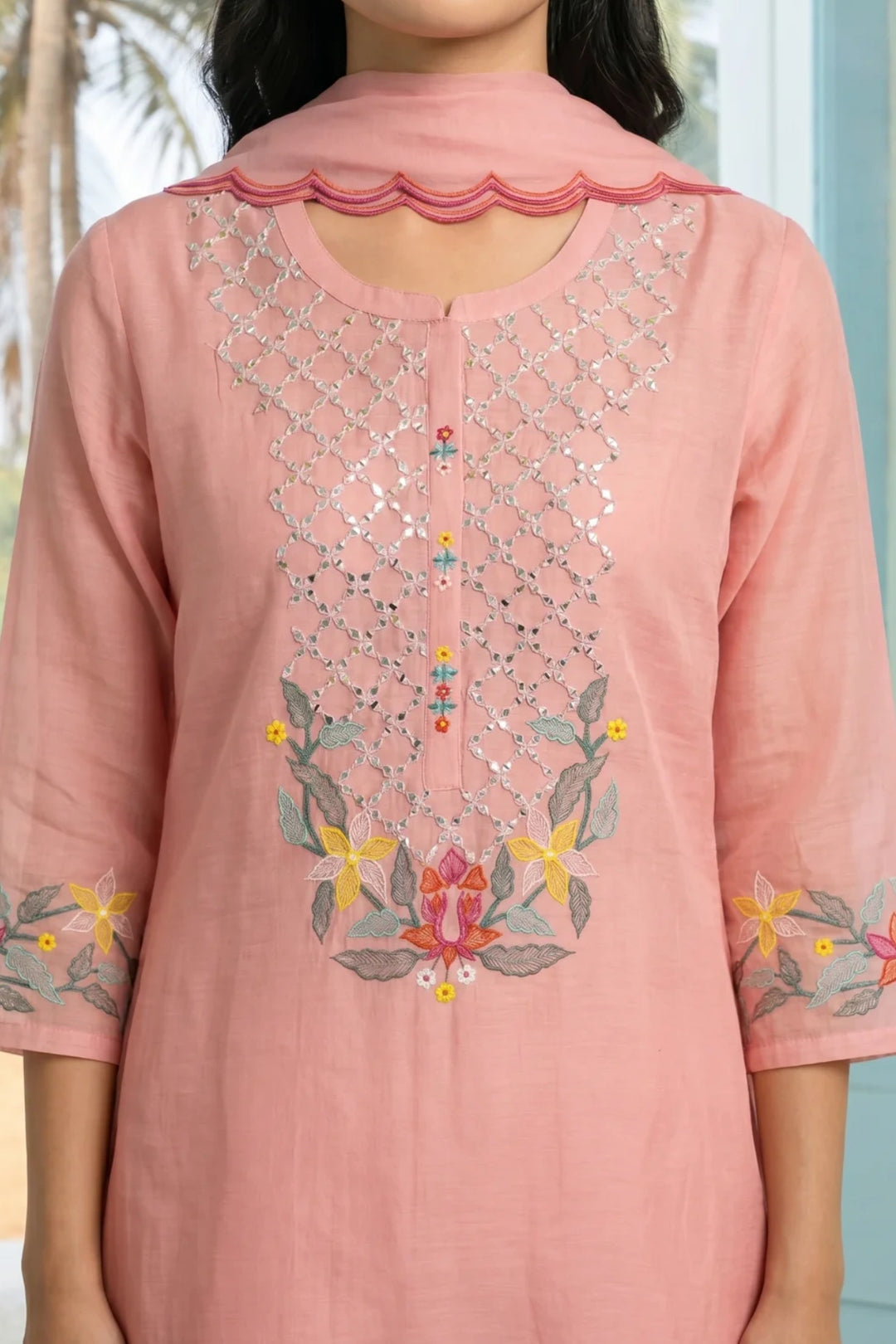 Firefly Mul Chanderi Kurta Set
