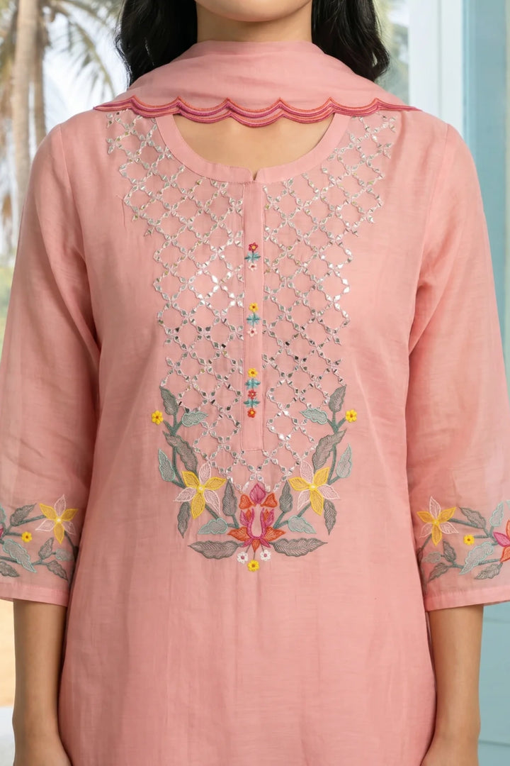 Firefly Mul Chanderi Kurta Set