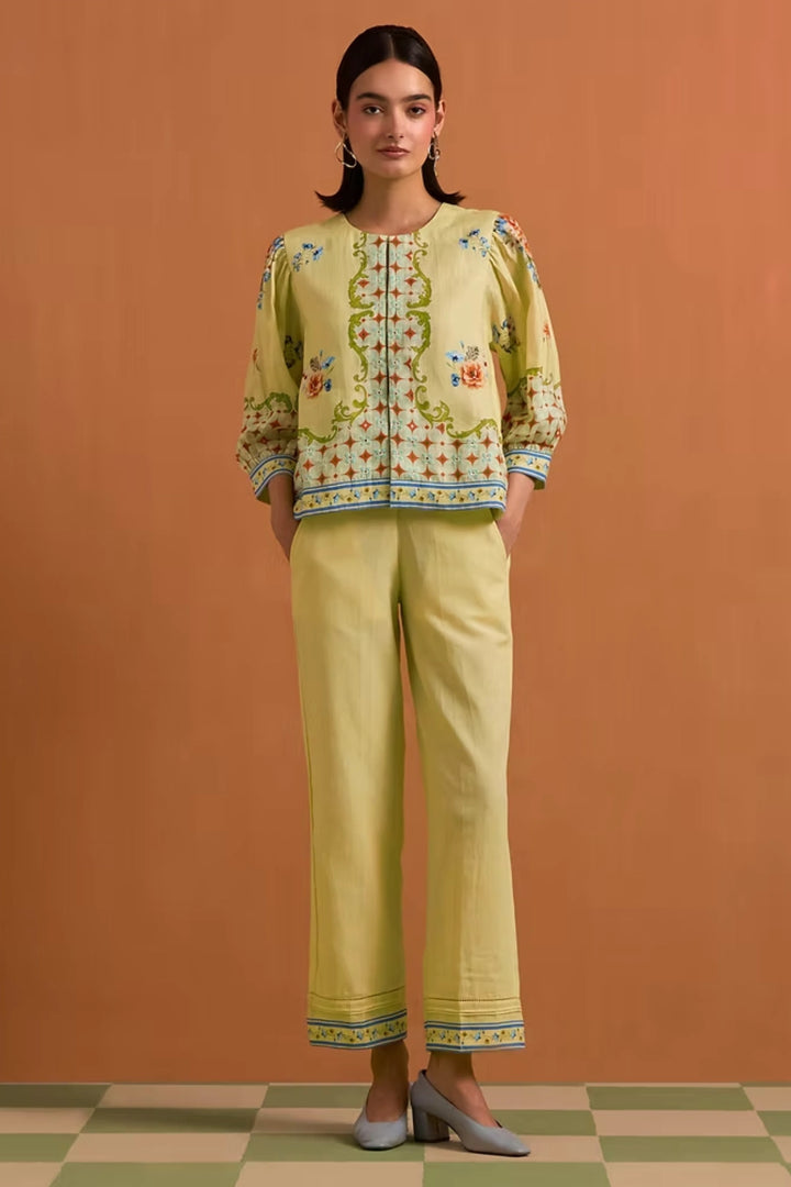Verdant Top & Trouser set - Yellow
