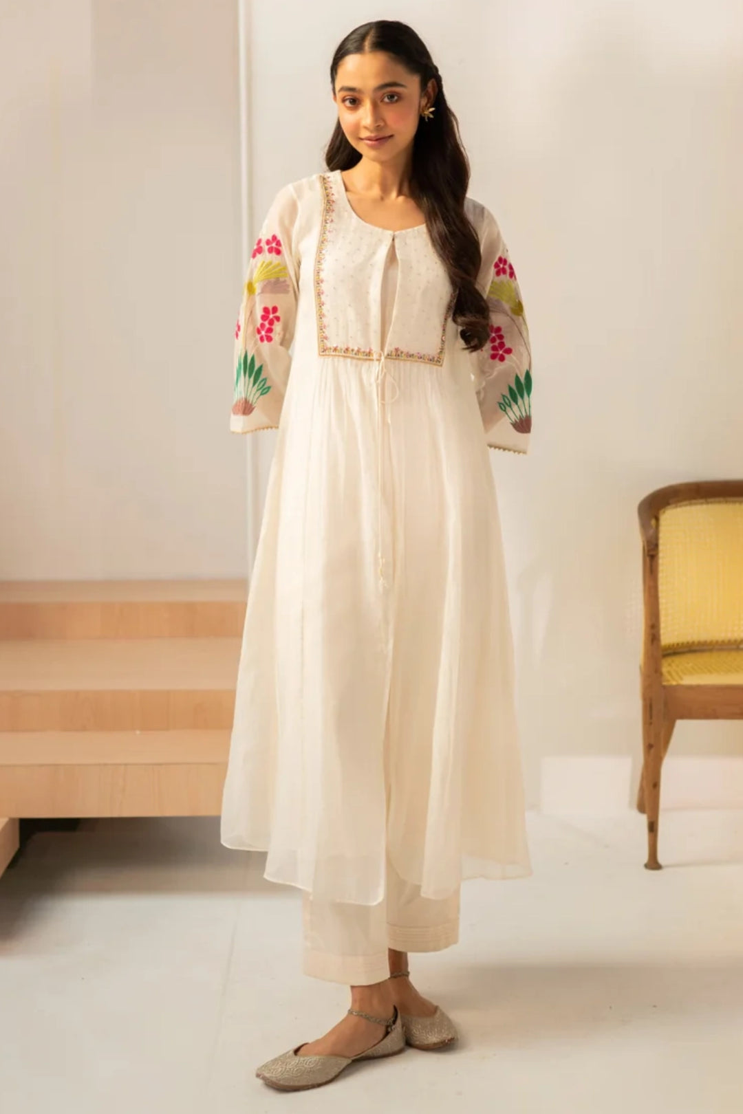 Zuri Mul Chanderi Tunic Set