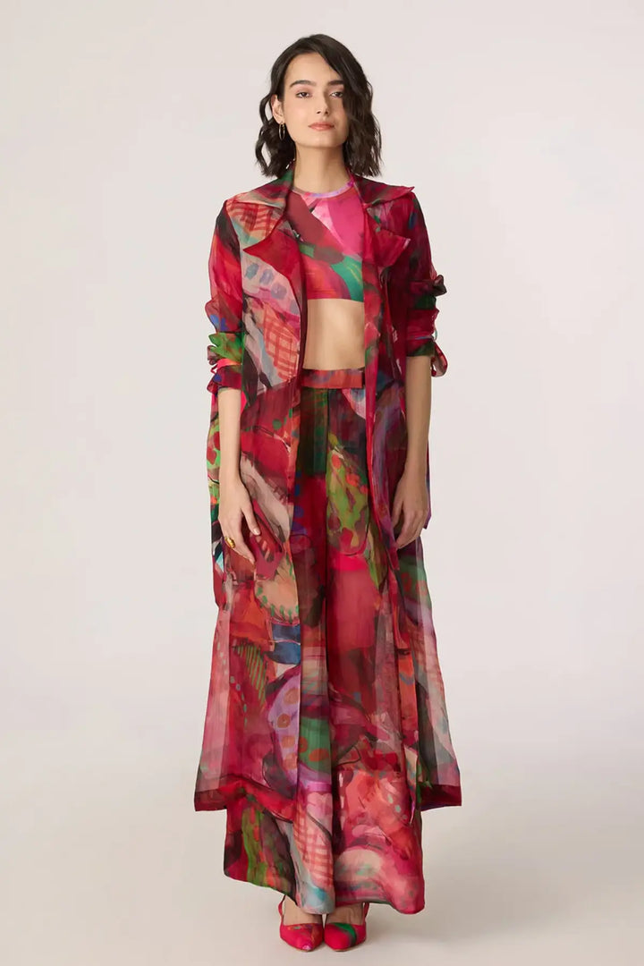 Belen Trench, Zavi Blouse & Vellora Trousers