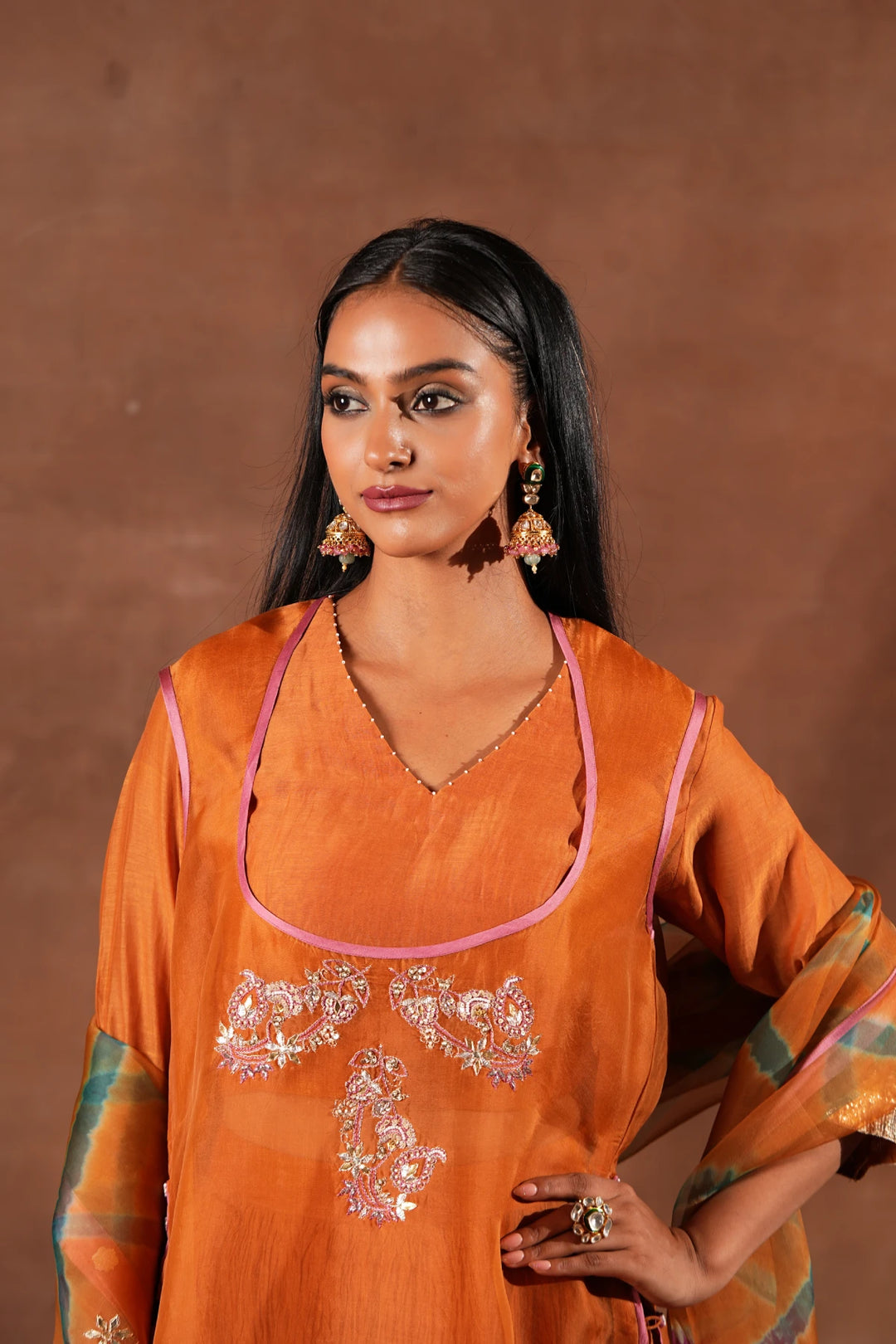 Rust Sharara Set